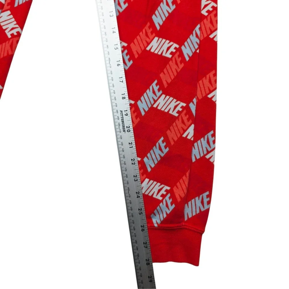 Nike Sportswear All Over Print Logo Joggers Red White Blue XS Sweatpants
